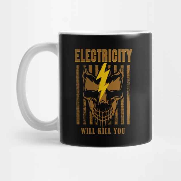 Electricity Will Kill You skull by Claessens_art